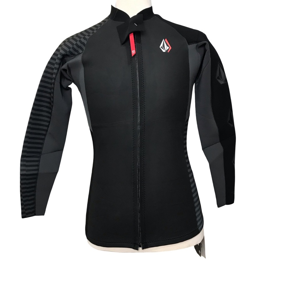 Volcom Wetsuit Stone Zip Jacket Men’s Size S Color Black/Grey Long Sleeve’s 2mm.